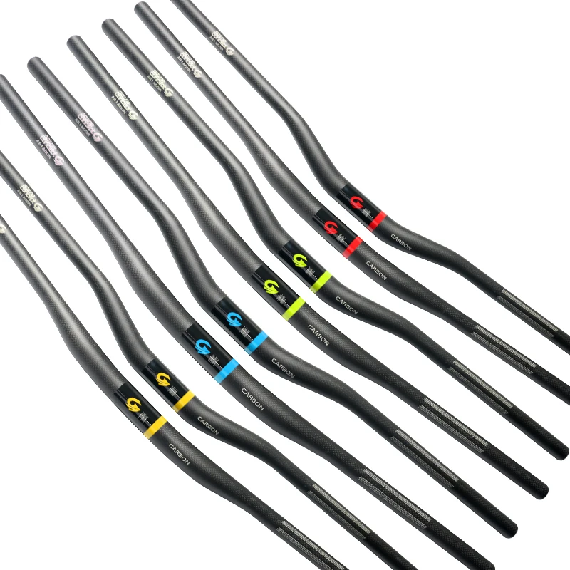 

New 4 colors ASIACOM Mountain bike matt+gloss 3K full carbon fibre bicycle handlebar MTB 9 angle backsweep 31.8*820mm