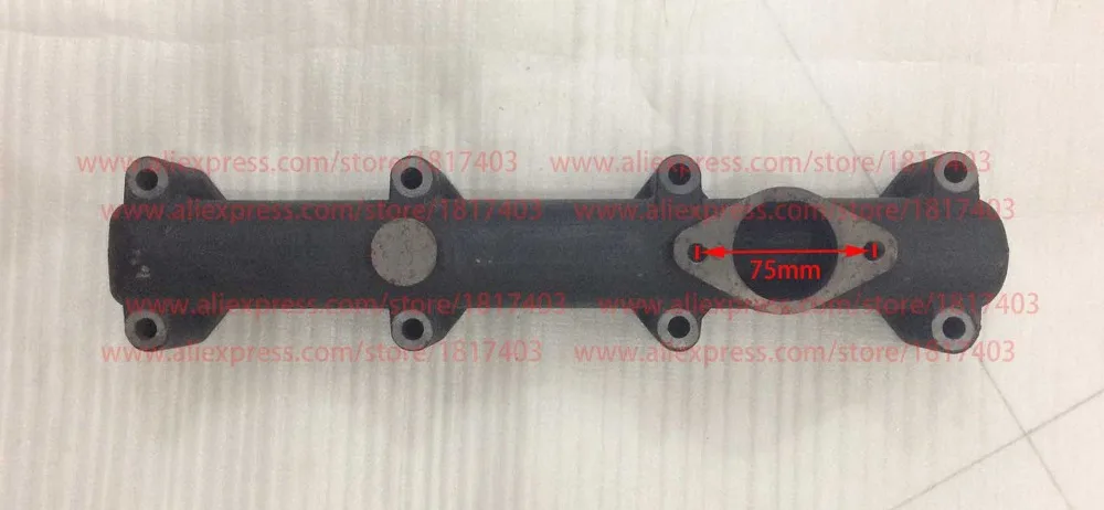 Jiangdong JD4G3 / JD495 / JD4100 / JD4102 Exhaust Connecting Pipe (manifold) + TY295.1-20 gasket, Jiangdong / JD engine parts