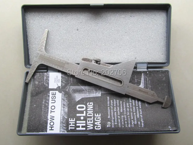 Imagem -03 - Calibre de Tubulação de Solda Hi-lo Medidor 0.5 de Precisão de Soldagem Calibre Métrico e Padrão Régua de Soldagem Precisa