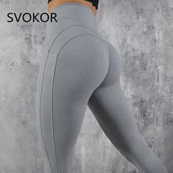 SVOKOR Women Workout Leggings Push Up Fitness Leggings Female Fashion Patchwork Leggings Mujer S-XL Black Leggings Women