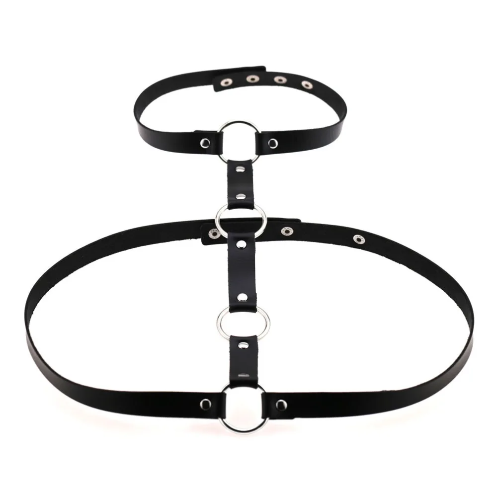 Vegan Leather Body Harness Sword Belt Cage Gothic Accessories  Women  Men Punk Goth Fashion Jewelry Cosplay Festival Outfit