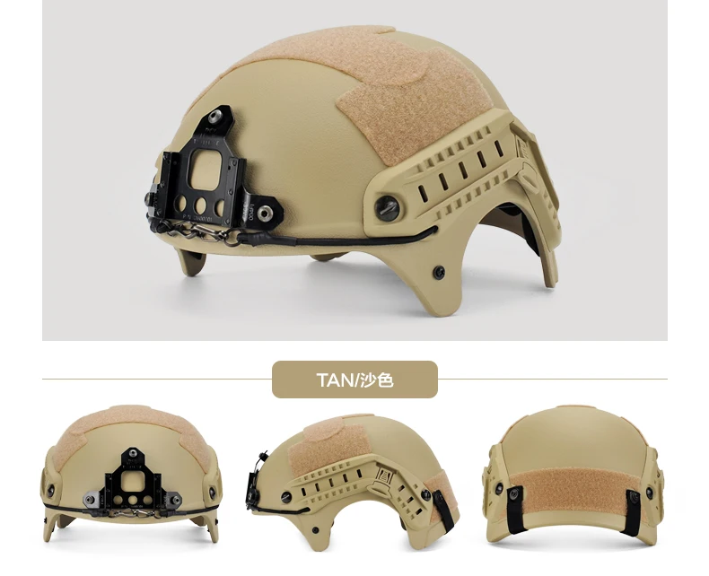 IBH Mobile Version Modular Outdoor Rescue Tactical Helmet Concealed Night Vision Protective Helmet for Army Fun CS Game Hunting