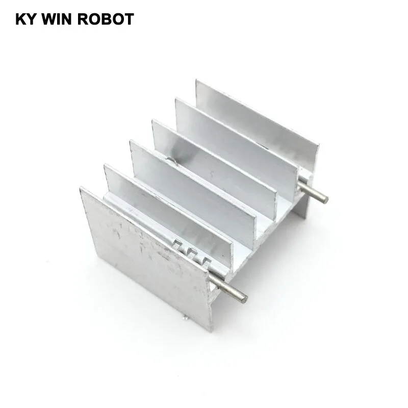 10 Buah Aluminium Putih TO-220 23X16X20Mm Heatsink Ke 220 Heat Sink Transistor Radiator TO220 Cooler Cooling 23*16*20MM dengan 2pin