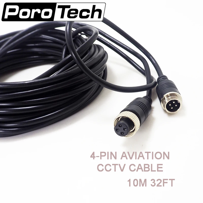 

AC-10M 50PCS/lot 10Meter 4 PIN Connector Extension Cable For CCTV Camera Cable Male to Female 4-Pin Aviation Video Cable