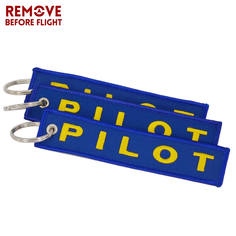 Pop Llavero Keychain Porte Clef Motards Pendant Jewelry Embroidery OEM Key Label Pilot Chains Safety Tag For Aviation Gift 10PCS