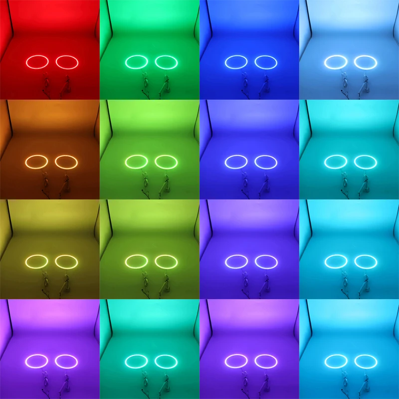 Multi-color RGB LED Angel Eyes  Ring Eye RF Remote for Volkswagen VW Passat B6 Magotan halogen Headlight 2006-10 Accessories