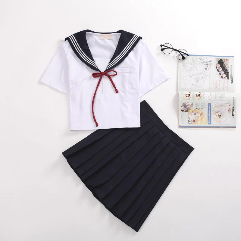 New Arrival Japanese JK Sets School Uniform Girls Sakura Embroideried Autumn High School Women Novelty Sailor Suits Uniforms