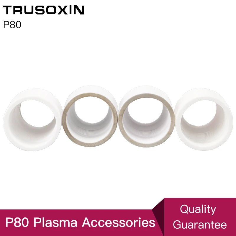 10pcs 80 100 120A Plasma Cutter Consumables Silver Ceramic Cups of p80 Plasma Cutting Gun and Torch