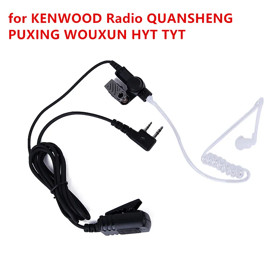 

Acoustic Air Tube Earpiece Earphone Mic Finger PTT Headset for Kenwood Baofeng Retevis TYT WOUXUN HYT Tonfa walkie talkie