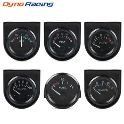 2INCH 52MM Black Volt meter Water temp Oil temp gauge Oil press gauge Fuel level gauge AMP Meter Triple gauge kits Car meter