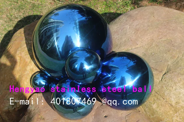 Stainless Steel Hollow Ball for Decoration, Interior Furnishing articles, Garden Decoration, Blue Ball, 32mm-500mm Diameter