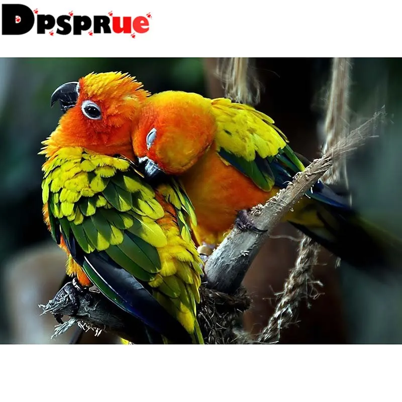 

Dpsprue Full Square/Round 5D Diy Diamond Painting Cross Stitch "Animal Bird" Diamond 3D Embroidery Mosaic Home Decor Gift D048