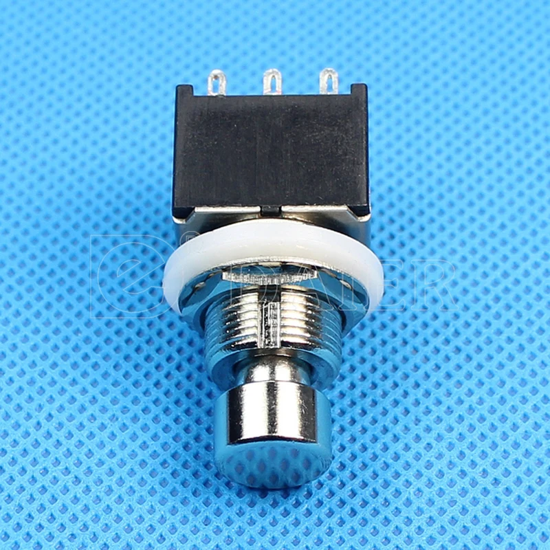 2PCS M12X0.75 Foot Switches 9 Pins Push Button Switch ON/ON Latching 3PDT 3 Pole Double Throw Momentary For Guitar Effects Pedal