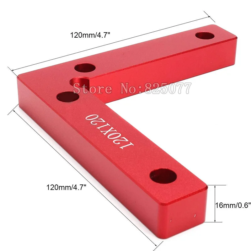 2PCS L Squre Clamping Squares Size 120mm x 120mm 90 Degree Try Square Angle Ruler Woodworking Clamp KF809