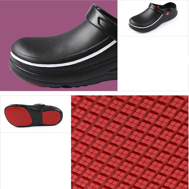 Eva Hoge Kwaliteit Antislip Waterdichte Olie-Proof Keuken Werkschoenen Voor Chef Master Cook Hotel Restaurant Slippers platte Sandalen