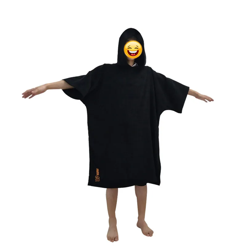 

10pcs surf poncho Wetsuit Changing Robe Poncho with hood for Swim, Beach sports 320GSM terry cloth 100% cotton oversize adult