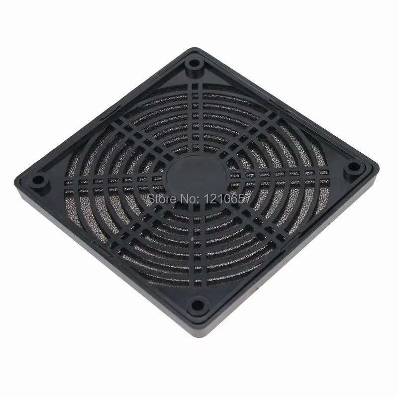 500PCS LOT 12CM 120mm Fan Filters Black Plastic Dust Network Cooling Fan Dedicated Grille