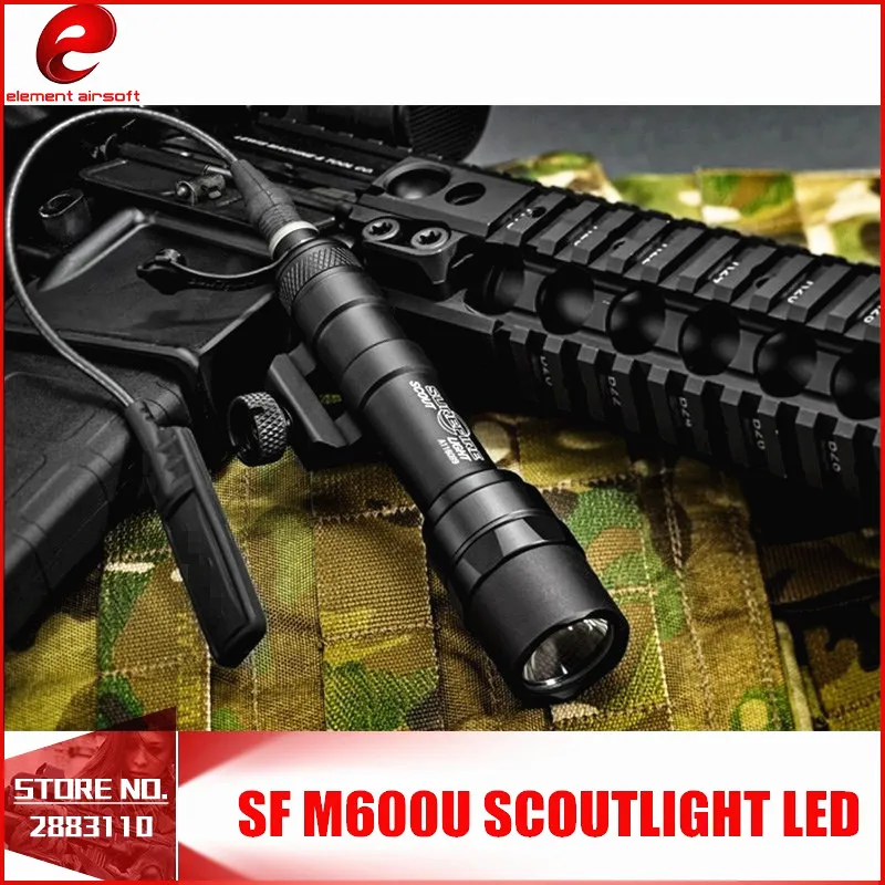 

Element Airsoft SF M600U Weapon Scout Light LED 500 Lumens CREEE LED XP-G R5 Lights Hunting Gun Flashlight Switch Black EX356