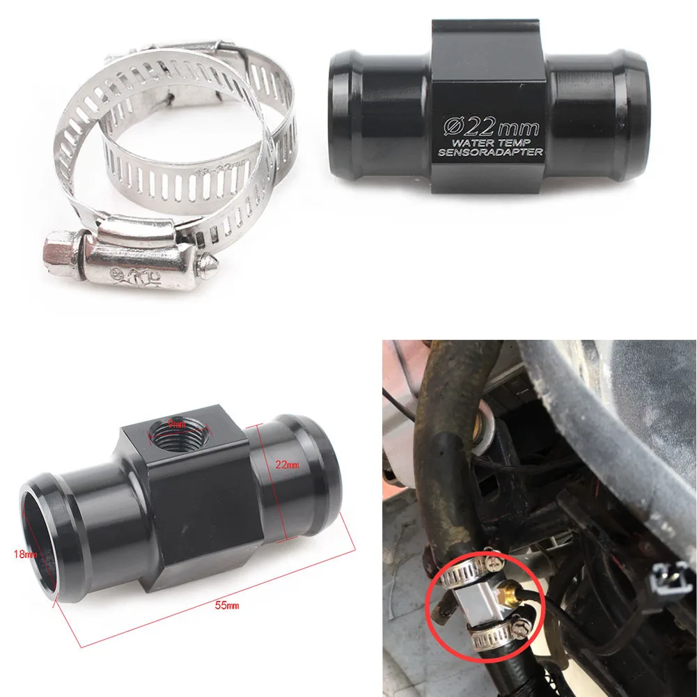 

1pc 22mm Water Temperature Joint Pipe Gauge Meter Radiator Sensor Hose Adapter