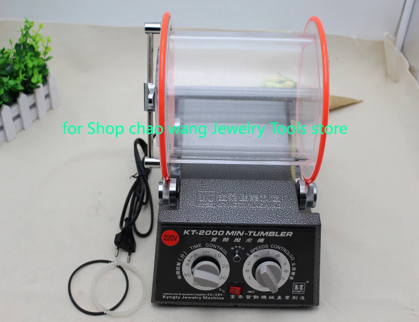 Jewelry Polisher Tumbler 5Kg Capacity Mini Rotary Tumbler Machine with Timer Jewelry Polisher Finisher for Jewelry Stone