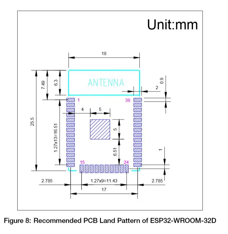 ESP32-WROOM-32D 4MB 8MB 16MB ESP32-WROOM-32D-N8 Flash Memory Wi-Fi+BT+BLE ESP32 Module Espressif Original better RF performance