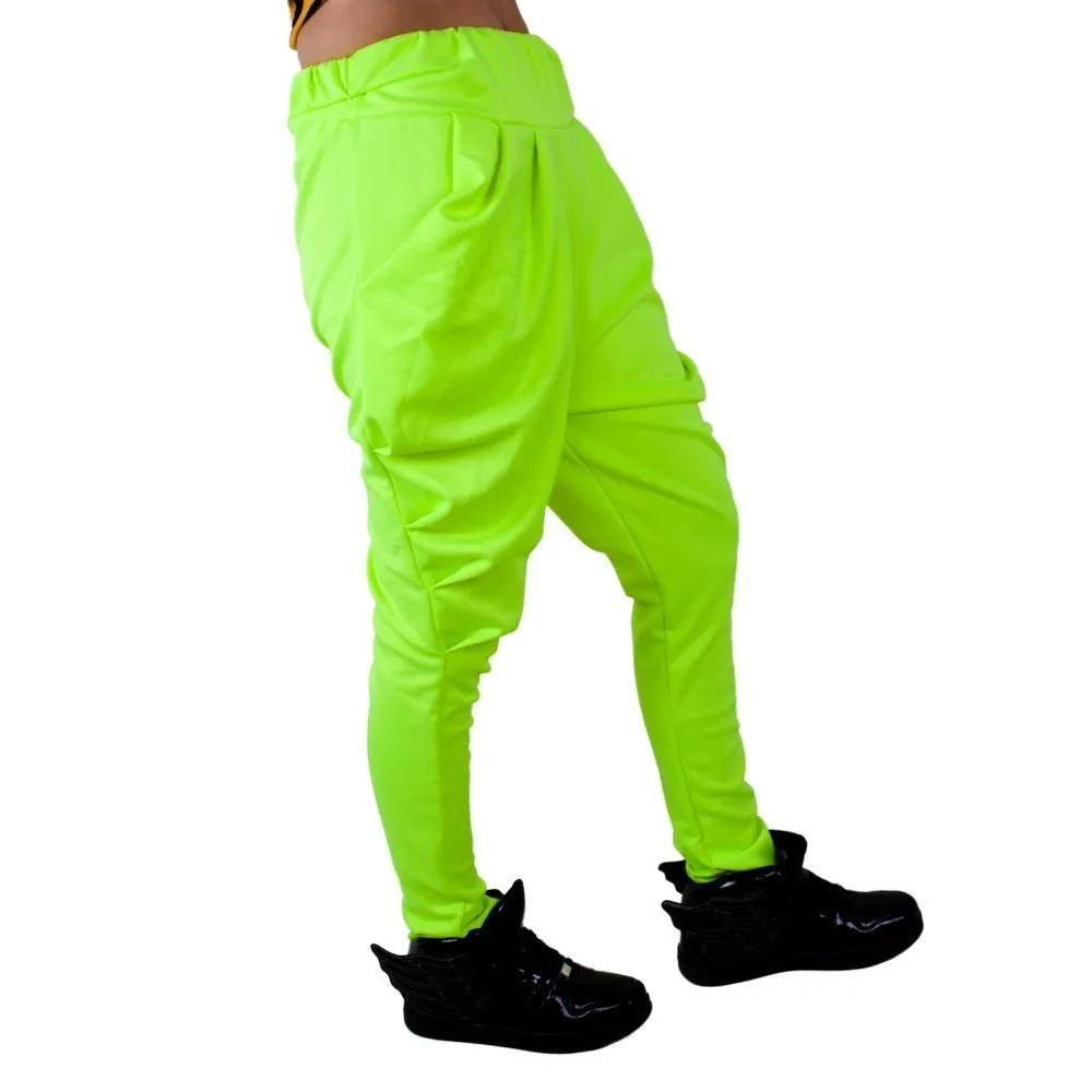 Heroprose New Fashion Brand Jazz Harem Hip Hop Fluorescent Green Sweatpants Casual  Spring Summer Trousers Loose Dance Pants