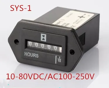 10V-80VDC AC100-250V 0.3 واط مولد مختومة ساعة عداد أمتار الساعة الرملية مستطيل SYS-1