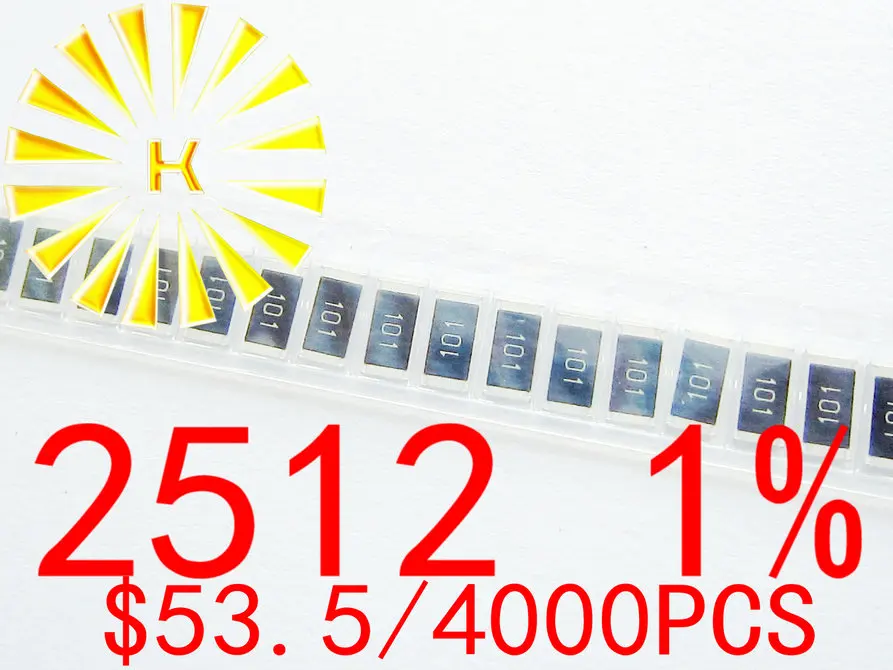 2512 1% Chip Resistors 1R-10M 1W SMD Resistor x 4000PCS