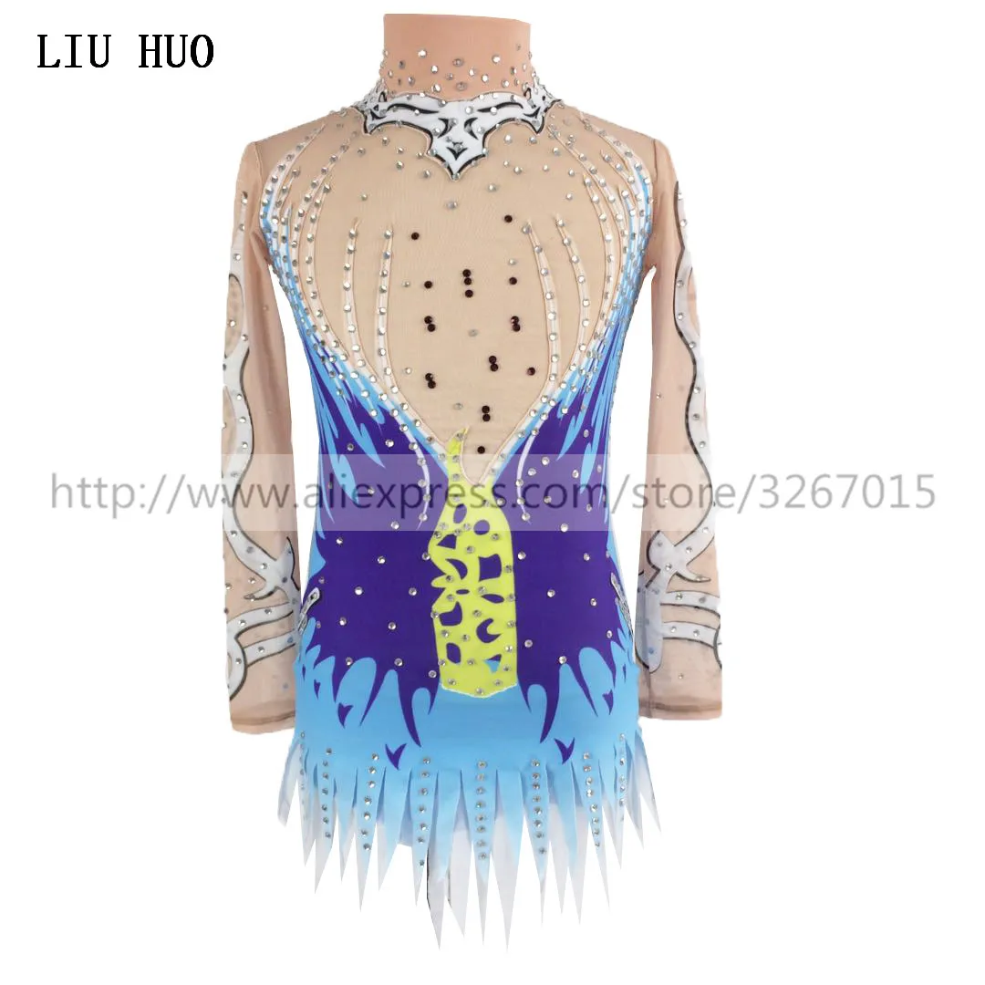 

LIUHUO Figure Skating Dress Women's Girls' Ice Performance Rhythmic Gymnastics Competition Multicolor Leotard Dance Children