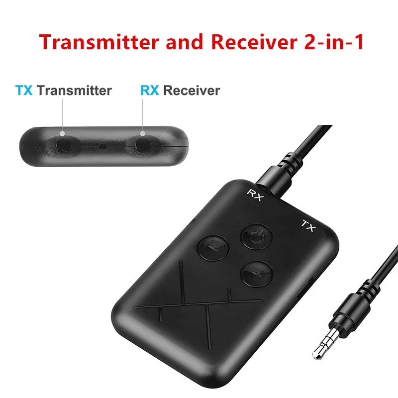 CHICLITS 2in1 Wireless Bluetooth Transmitter Receiver 3.5mm Stereo Music Audio Cable Bluetooth V4.2 Adapter for Headset Speakers