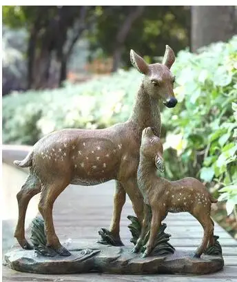 Imagem -04 - Decoração de Jardim ao ar Livre Resina Sika Cervo Estátua Artesanato Casa Jardim Quintal Simulação de Animal Ornamentos Decoração Morada