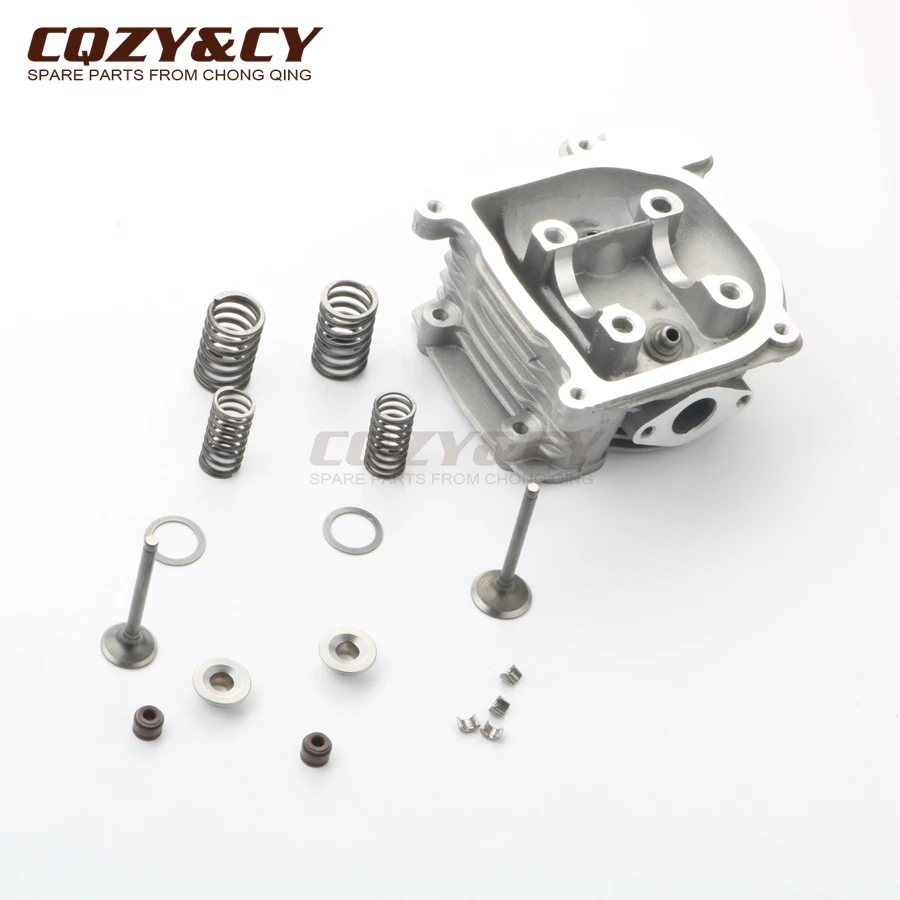 Scooter 105cc NON-EGR 52mm Big Bore cylinder head kit & 20*23mm valve kit for China GY6 50cc 105cc 139QMB 139QMA 4-stroke