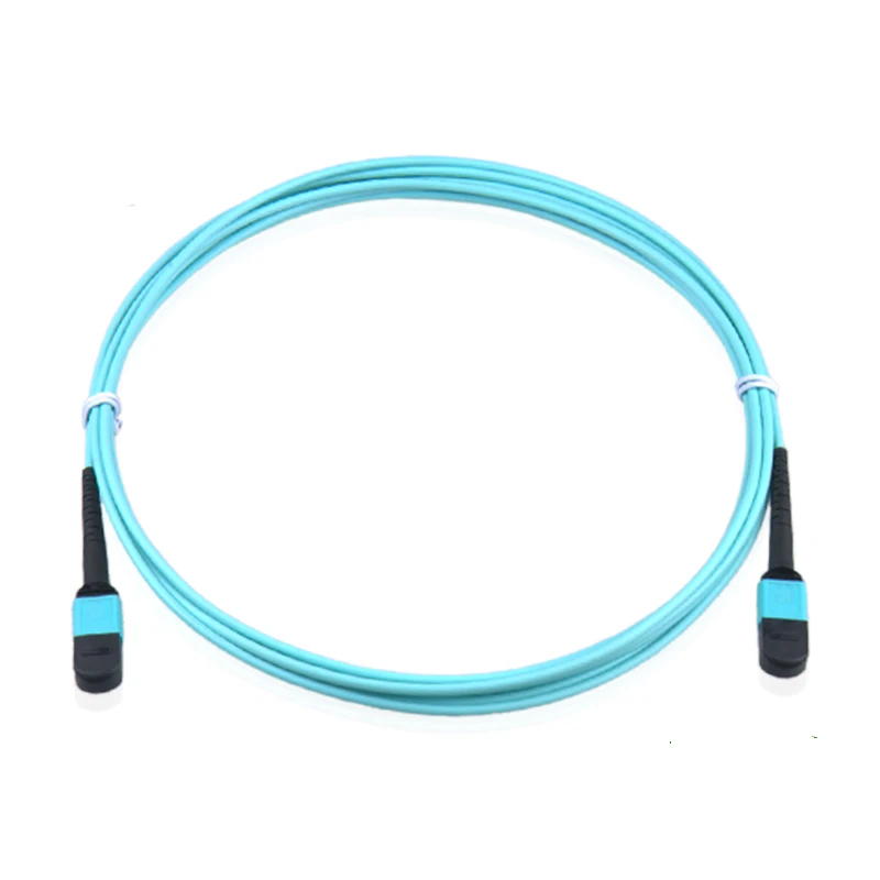 ZHWCOMM 3m OM3 12 Core Multi-Mode MPO-MPO Fiber Optic Patch Cord for 10G SFP Cable Jumper