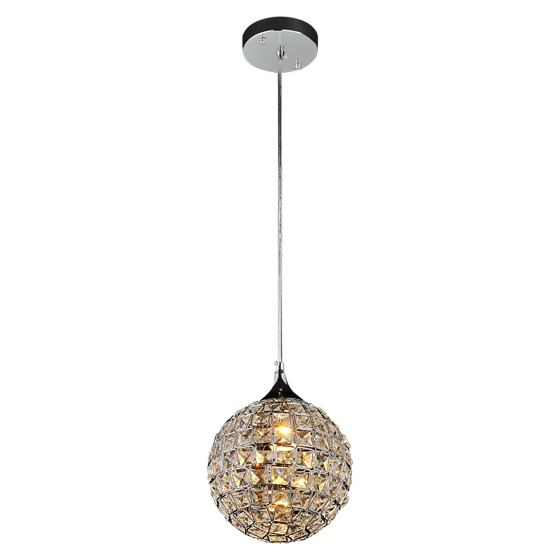 

Porch Pendant Lights Modern 8" Crystal Dining Room ablaze Crystal Ball Bar Counter Restaurant Hanging Lighting Fixtures