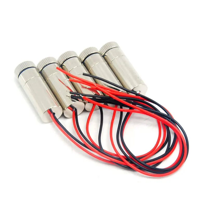 5pc  Cross Light 650nm 10mW Red Focusable Laser Diode Module 12x35mm