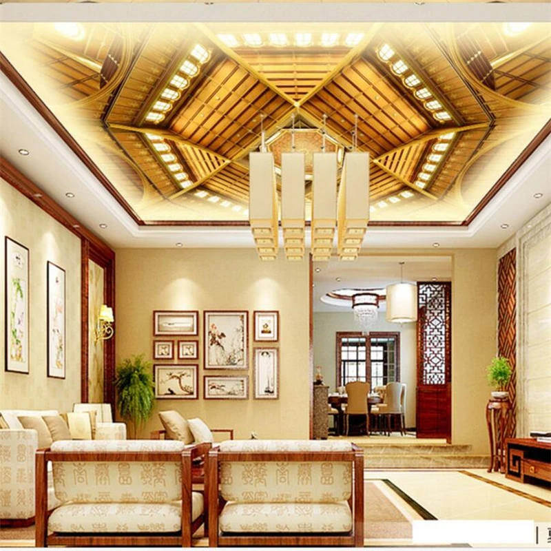 

wellyu Custom photo wallpaper 3d обои gold palace three - dimensional luxury roofs murals wall paper ceiling design 3d wallpaper