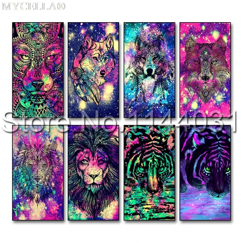 DIY Diamond Embroidery Animals Full Diamond Painting Kits Wolf Lion Tiger Butterfly Giraffe Cross Stitch Kit Mosaic Home Decor