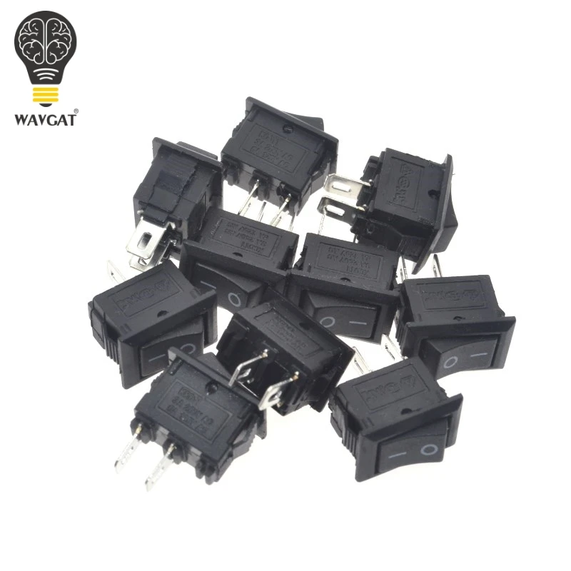 10pcs/lot 10*15mm SPST 2PIN ON/OFF G130 Boat Rocker Switch 3A/250V Car Dash Dashboard Truck RV ATV Home