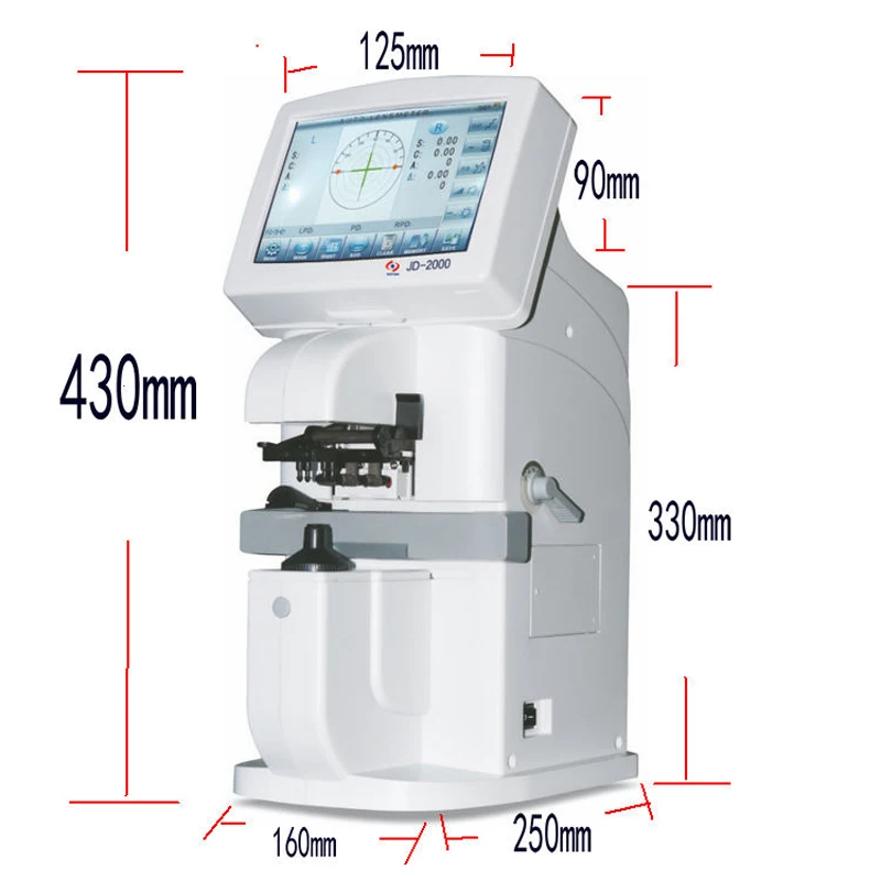 

JD-2000B Touch Screen Computer Focometer Glasses Equipment Instrument Intelligent Operating System