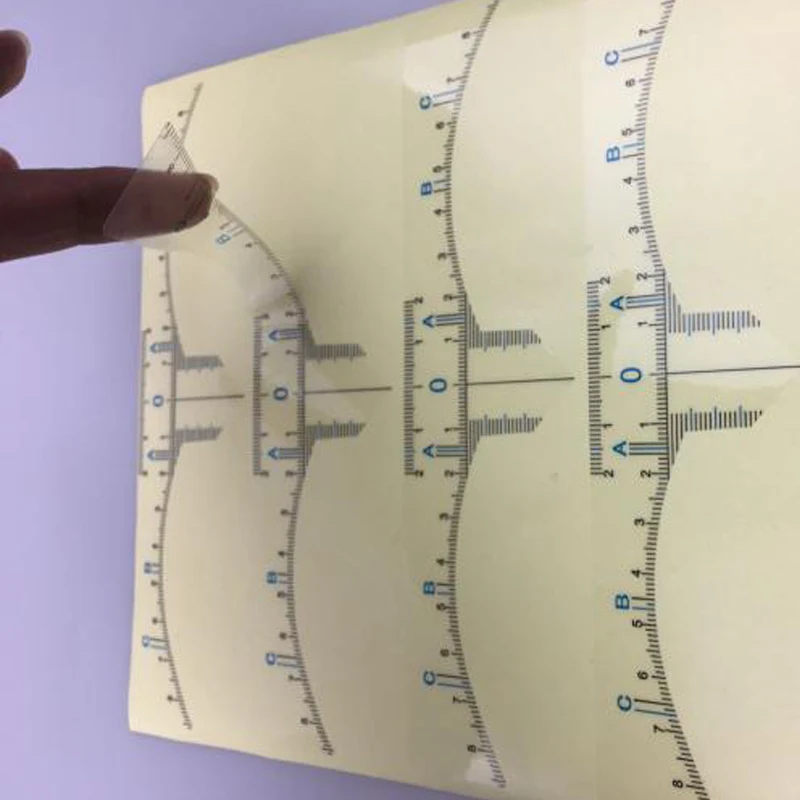 Disposable Tattoo Eyebrow Ruler Stickers Shape Tool Microblading Guide Permanent Makeup Transparent Measurement Stencil Template