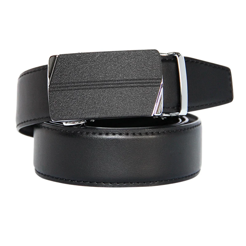 

New Designer Popular Luxury Cowhide Leather Belt Man Gray Automatic Buckle Belly Waist Business Casual Belts For Men 3.5 Width