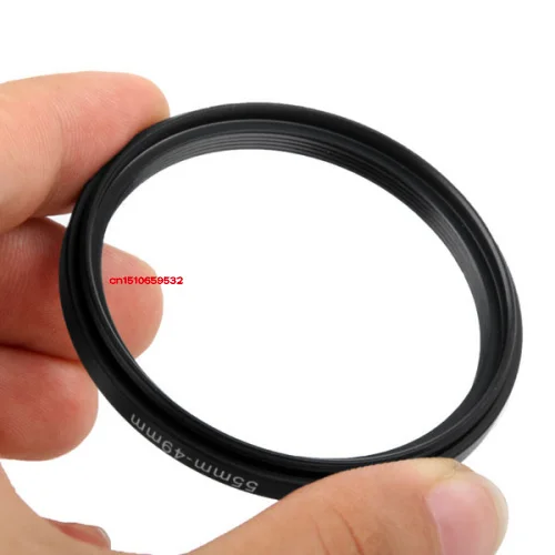 Bague de filtre abaisseur 55 -49MM, 55 -49MM, 55 à 49MM, pour adaptateurs, objectif, pare-soleil, capuchon d'objectif, vente en gros