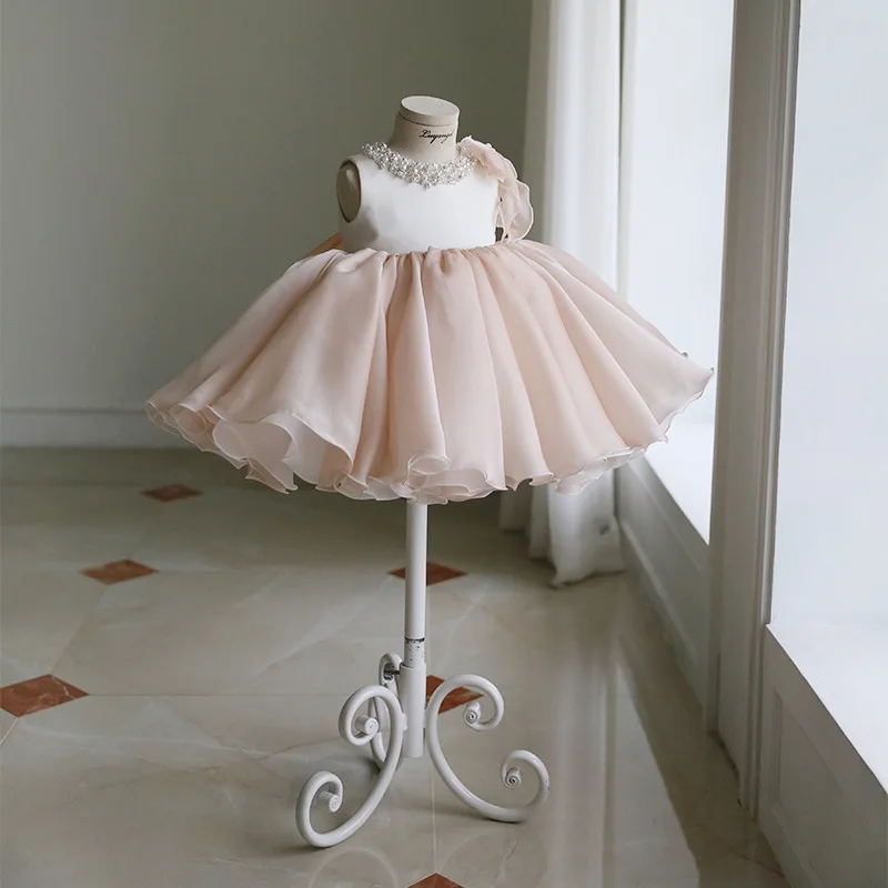 Girls Dress Birthday Wedding Party Princess Kids Dresses For Girl Tutu Pearl Teenager Toddler Baby Christening Baptism Ball Gown