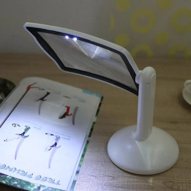 Imagem -02 - Led Tela Página Lupa Gass Mais Brilhante Visor de Leitura Mãos Led Lupa de Leitura de Vidro para Leitura Ferramenta de Escrita 3x