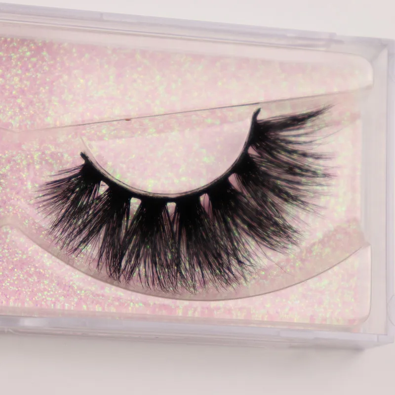 Eyelashes 100%handmade Full Strip Soft False Eyelashes glitter packing Makeup Cruelty free sexy 3D Mink Lashes E04