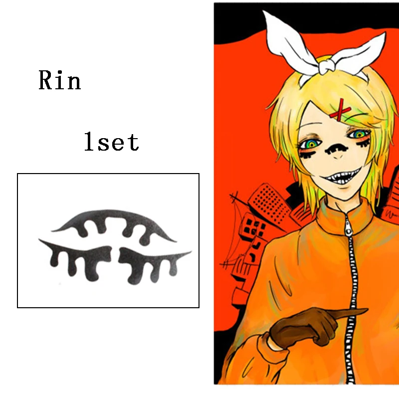 Brdwn VOCALOID Miku Rin/Len Luka Gakupo Gumi Cosplay naklejki z tatuaลผami