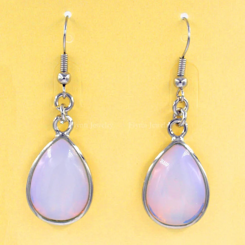 

Wholesale Water Drop Earrings Natural Gem Stone Bead Dangle Earring Accessories European Fashion Jewelry Women 10Pairs