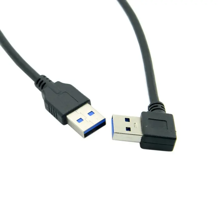 Cable de datos USB 3,0 tipo A recto Tipo A macho, 90 grados, ángulo recto, 40cm