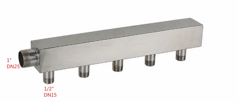 Steel Water Distribution Manifold for Underfloor Heating System(5 port) Floor heating system accessories