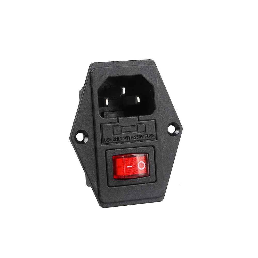 3DSWAY-3D Peças Impressora, Fonte de Alimentação Soquete Interruptor, Tripé Pés com Fusível, Proteção Contra Curto Circuito, 20cm Cabo, 110V, 220V,